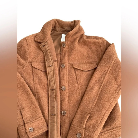 JOIE Brown Boucle Trucker Jacket, Size large - Picture 6 of 13
